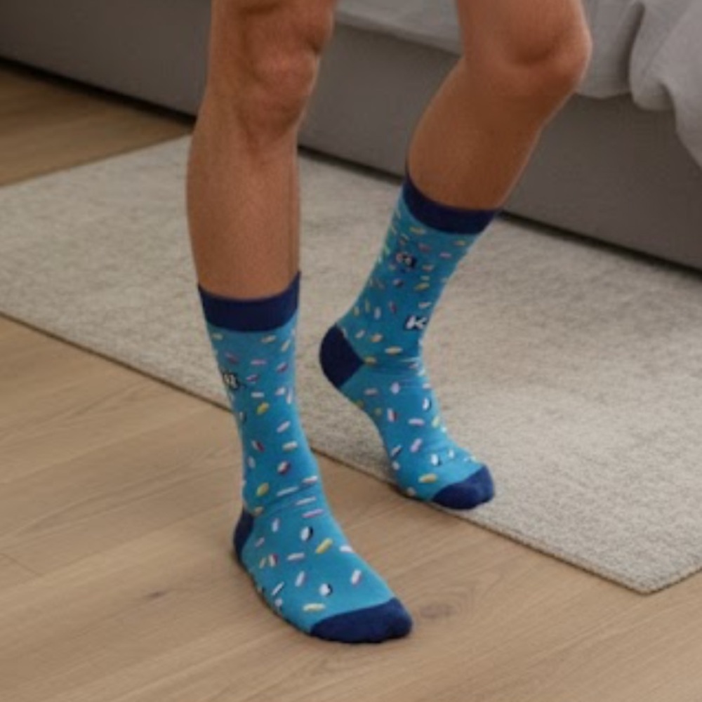 Kelloggs Rice Krispies Snap Crew Crazy Socks Men’s Size 6-12